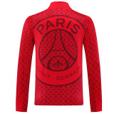 25-26 PSG Red Ｇrid Half Pull Tracksuit (半拉链)