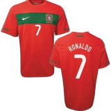 2010 Portugal Home Player Version Long Sleeve Retro Soccer Jersey (长袖球员)