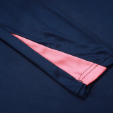 25/26 BAR Royal Blue Half Pull Tracksuit #B2583 (粉肩、半拉链)