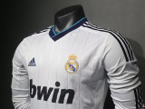 2012/2013 RMA Home Player Version Long Sleeve Retro Soccer Jersey(长袖)