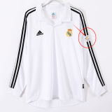 2002/2003 RMA Home  Long Sleeve  Retro Soccer Jersey 欧冠版