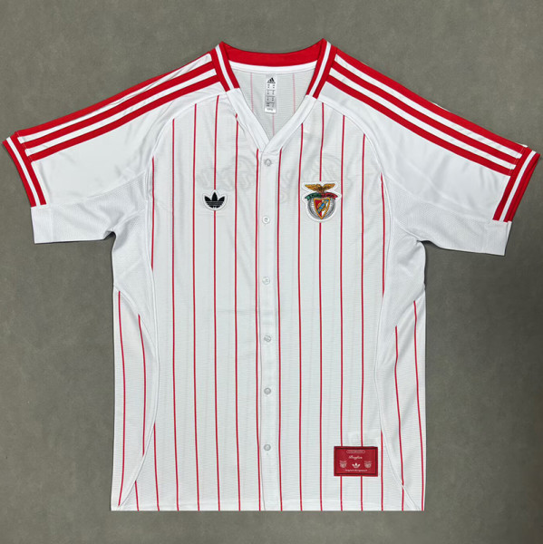 25/26 Benfica White Casusl Edition  Baseball jersey