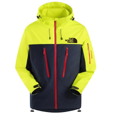 25/26 New THE NORTH FACE Dark Blue & Yellow Hooded Waterproof assault suit