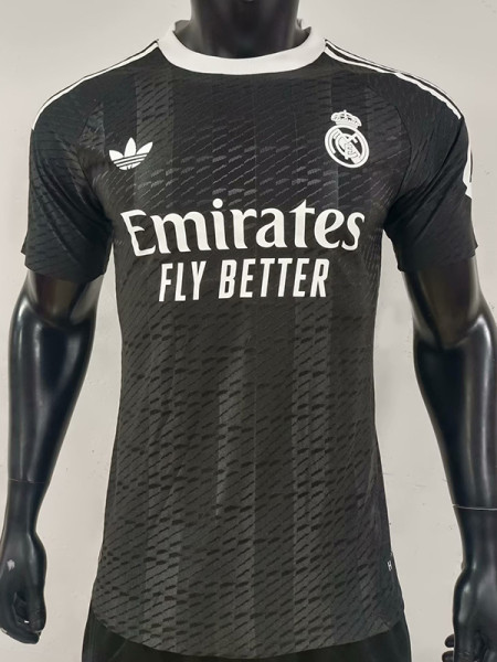 25/26 RMA Goalkeeper Black   Player Version Soccer Jersey
