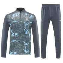 25/26 Man City Dark Grey Half Pull Tracksuit  (半拉链)