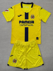 25/26  Villarreal Home   Kids  Soccer Jersey