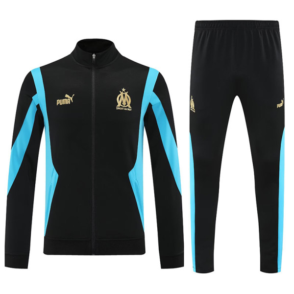 25/26 Marseille Black & SKY Blue Jacket Tracksuit