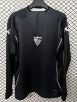 25/26 Sevilla Black Half Pull Tracksuit (半拉链)