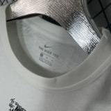 2025 T258  Graffiti NK White  Pure Cotton T-shirt