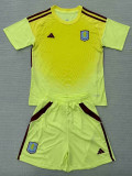 25/26  Aston Villa Goalkeeper Blue Kids  Soccer Jersey