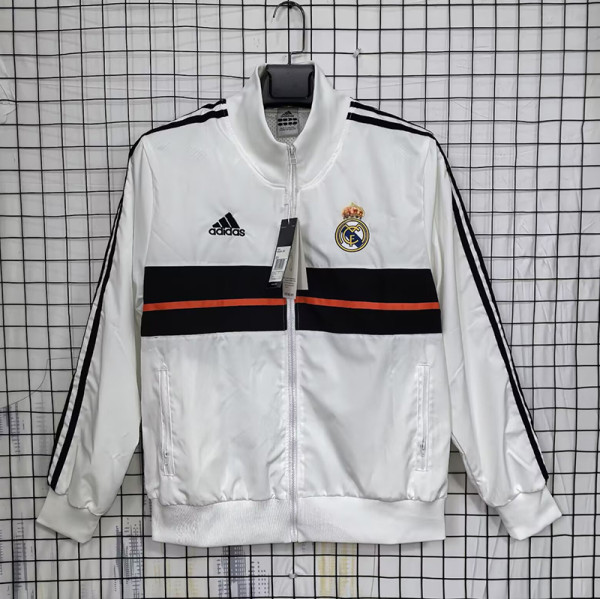 25/26 RMA White Embroidery Retro Windbreaker
