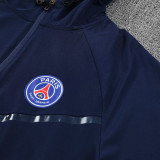 25-26 PSG Royal Blue Hooded Windbreaker Tracksuit