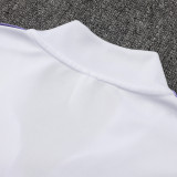 25/26  RMA White Retro Edition  Kids Half Pull Tracksuit #E2517 (半拉链)