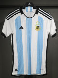 2022 Argentina Home  Player Version Retro Soccer Jersey球员