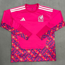 26/27 Mexico Goalkeeper  Long Sleeve Red Fans Soccer Jersey