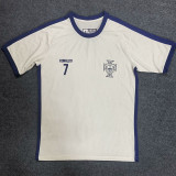 25-26 Portugal Beige White #7  T- shirts