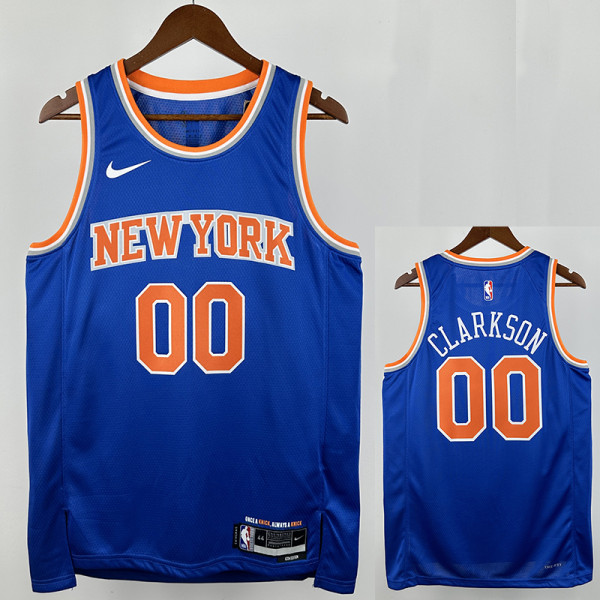 22/23 KNICKS CL ARK SON #00 Blue Top Quality Hot Pressing NBA Jersey