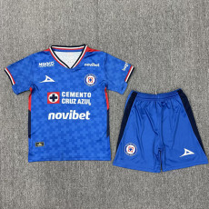 25/26 Cruz Azul Home Kids Soccer Jersey