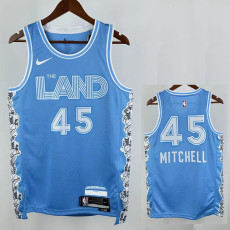 24/25 Cleveland Cavaliers MITCHELL #45 Blue City EditionTop Quality Hot Pressing  NBA Jersey