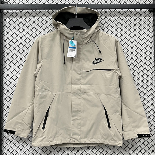 25/26 NK Khaki Thin Assault  Hooded Windbreaker #H001