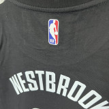 2025 T262 Clippers  WESTBROOK # 0  Pure Cotton  Black T-shirt