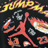 2025 T267 Jordan Fire New Edition  Pure Cotton  Black T-shirt