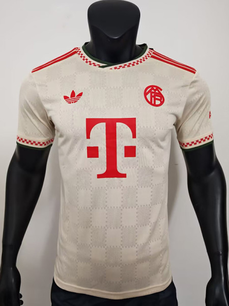 25/26 Bayern Special Edition Beige Player Version Soccer Jersey
