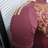 25-26  Algeria Maroon Player Version Soccer Jersey(胸前花）