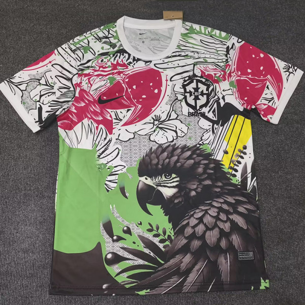 25-26 Brazil Parrot Black  Fans Soccer Jersey