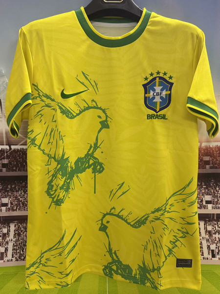 25-26 Brazil Yellow Heping Pigeon Edition  Fans Soccer Jersey