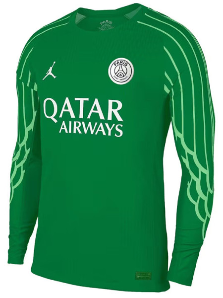 24/25 PSG  Green Goalkeeper  Long Sleeve Fans Soccer Jersey