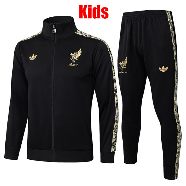 25/26 Mexico Gold Cup Black Retro Kids Jacket Tracksuit#A2531童装