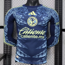 25/26 Club America  Away  Long Sleeve  Player Version Soccer Jersey