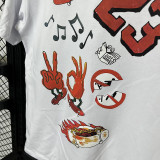 2025 T266 Jordan Fire  Edition  Pure Cotton  White T-shirt