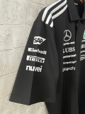 2025 F1 Mercedes Black Polo Racing Suit(翻领)