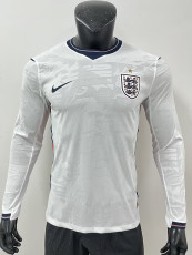 26/27 England Home Player Version Long Sleeve Soccer Jersey带星