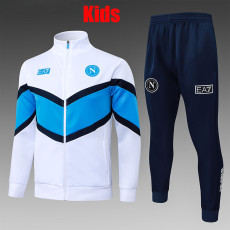 25/26 Napoli White # Blue Jacket Tracksuit#E25190童装