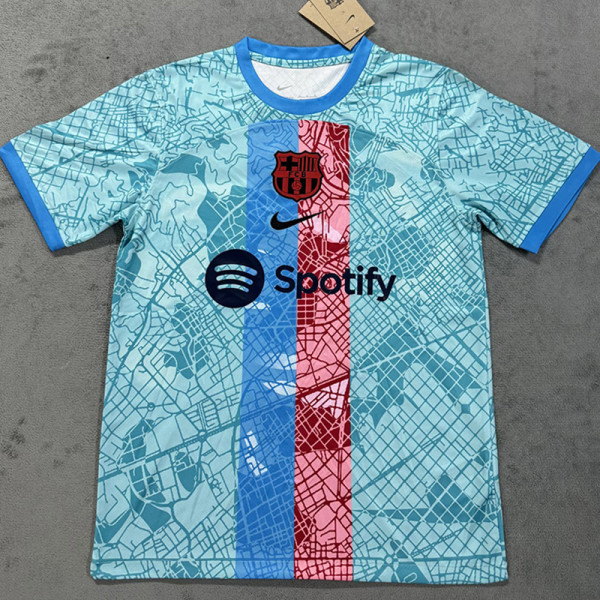 25/26 BAR  Special Edition Lake Blue Fans Soccer Jersey(蓝胸花）