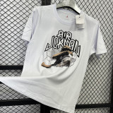 2025 T281 JD Flying Man White Pure Cotton T-shirt