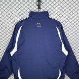 2006 France Royal Blue Embroidery Retro windbreaker