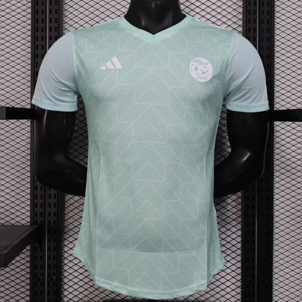 25-26 Algeria Stripe Light Green  Player Version Soccer Jersey
