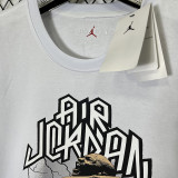 2025 T281 JD Flying Man White Pure Cotton T-shirt