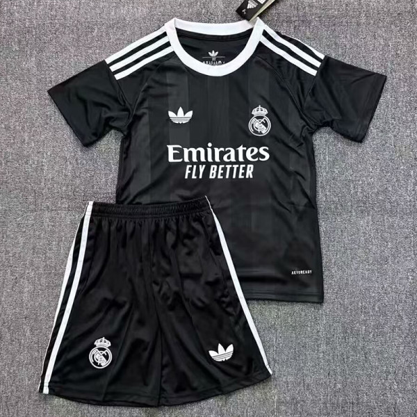 25/26 RMA Goalkeeper Black Kids Soccer Jersey