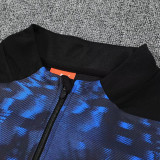 25/26 Marseille Printing Black& Blue Half Pull Tracksuit  (半拉链)