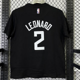 2025 T261 Clippers  LEONARD #12 NK Black  Pure Cotton T-shirt