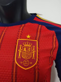 26/27 Spain Home Player Version Long Sleeve Soccer Jersey