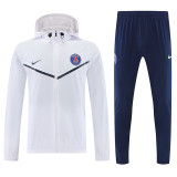 25-26 PSG White Hooded Windbreaker Tracksuit