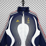 2006 France Royal Blue Embroidery Retro windbreaker
