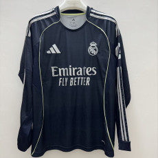 25/26 RMA Away Long Sleeve Fans Soccer Jersey