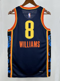 22/23 OKC Thunder WILLIAMS # 8 Royal Blue Flying Edition Top Quality Hot Pressing NBA Jersey